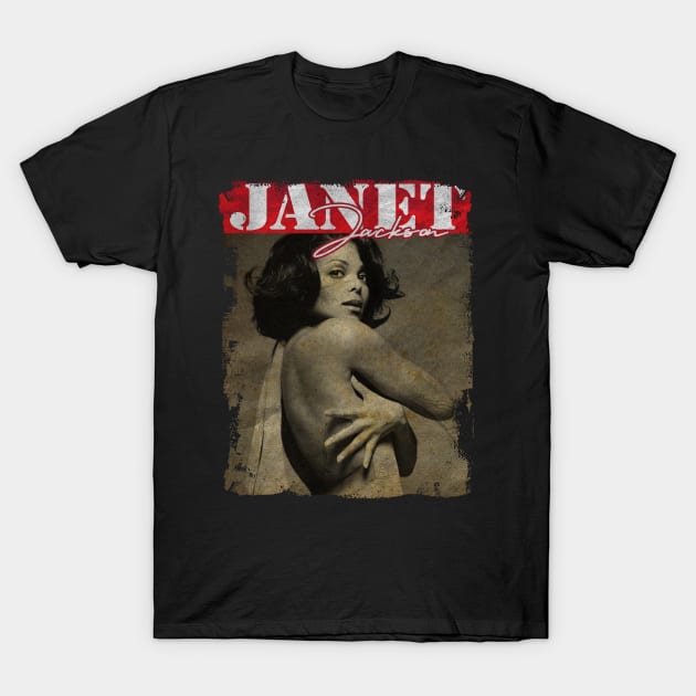 TEXTURE ART- JANET JACKSON IS QUEEN T-Shirt by ZiziVintage